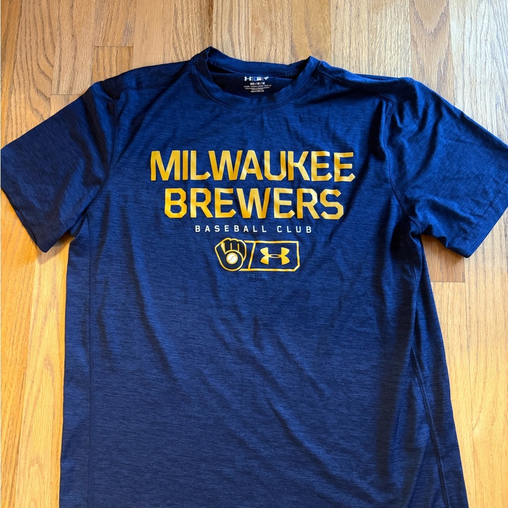 Under Armour Navy T-Shirt with MLB Logo